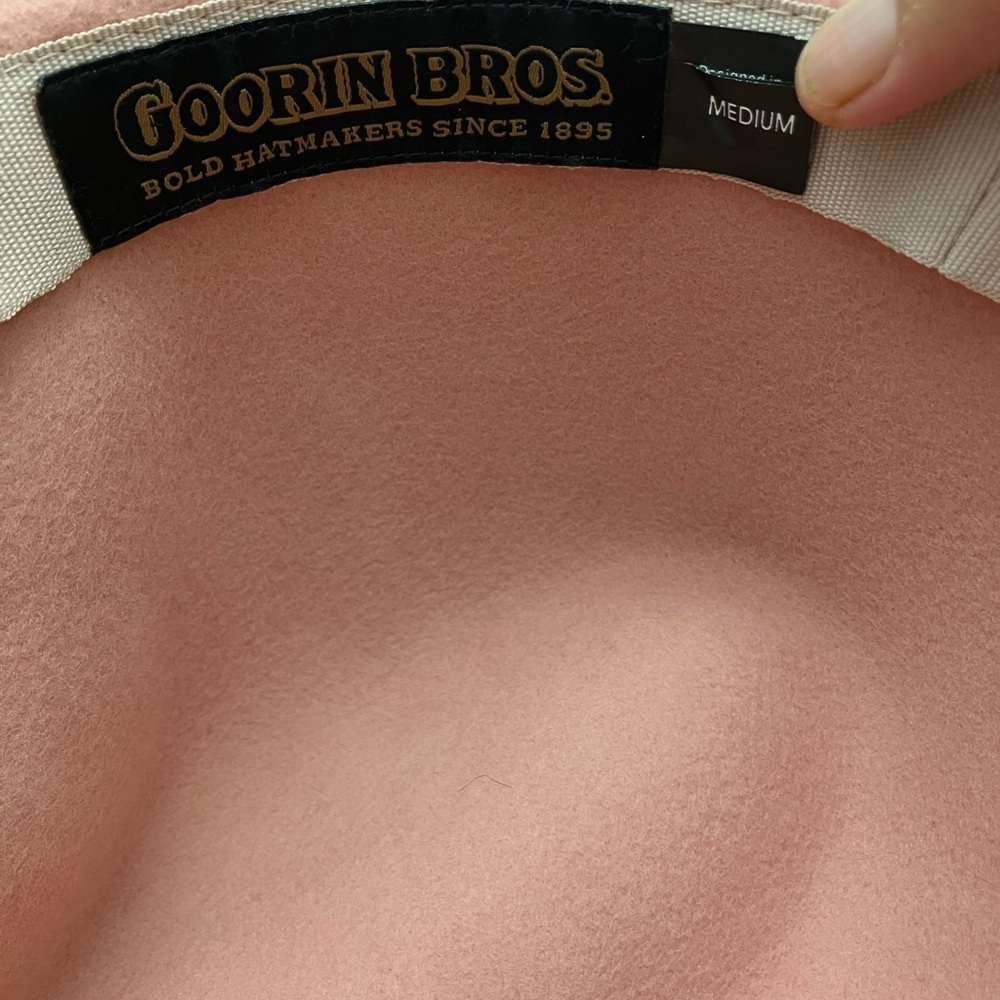 Goorin Bro pink brim hat
